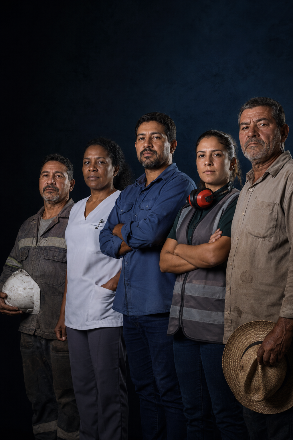 Trabalhadores brasileiros de diferentes setores — imagem ilustrativa